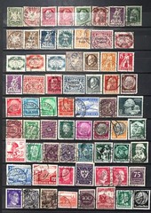 German Reich Stamps – Lot of 67 stamps used nice WWII and Bavaria /753