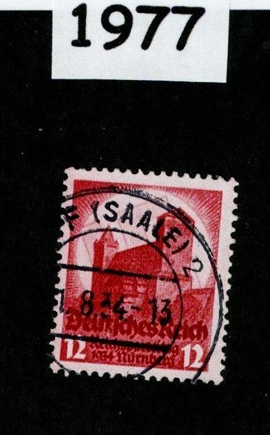 Used Stamp Sc 443 Party congress Third Reich 1934 Nuremberg Germany #1977