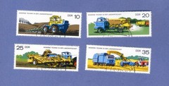 1977 GERMAN DEMOCRATIC REPUBLIC TRUCKS 4 STAMPS CTO BUNKER HILL STAMP CO BHA-10