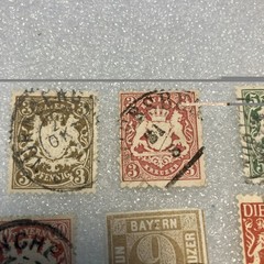 9 USED Antique Bavaria Bayern Stamps, 1850-1920. Nice Mixed Lot; $1 Ships. DEAL!