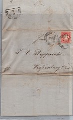 GERMANY 1871 BAYERN POSTAL HISTORY COVER & LETTER ADDR & POSTMARK SCHWEINFURT