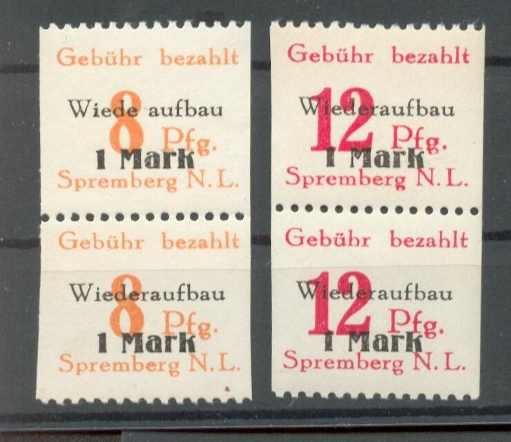 Local Spremberg 19/20AUs Partial Perforation MNH Mint (08634