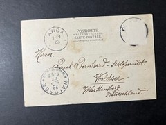 1903 Germany East Africa PPC Postcard Cover Tanga to Waldsee