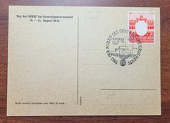 POLAND under German Occupation Nazi Party Day 1943 Mi. 106 NSDAP Postcard