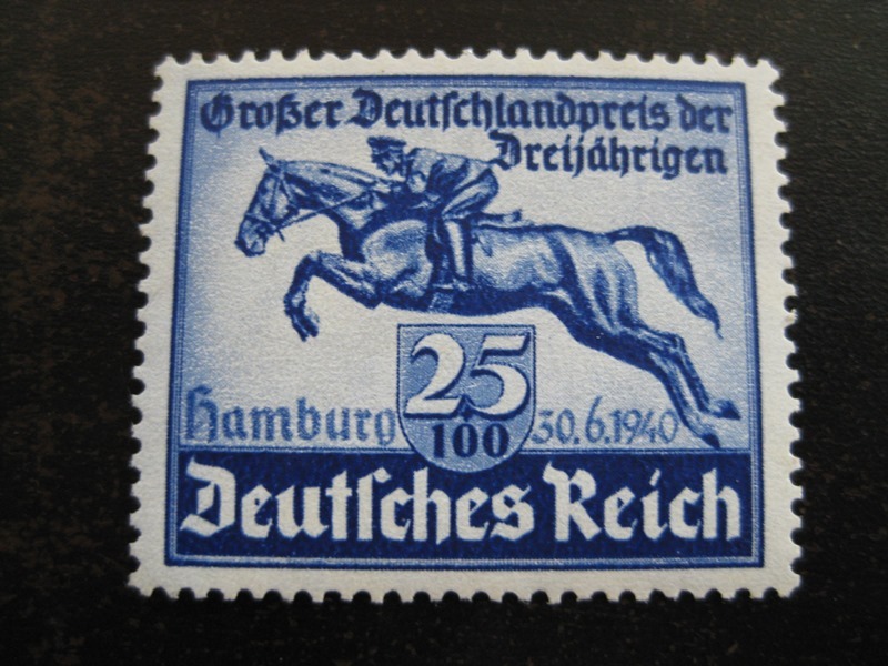 THIRD REICH 1940 mint Blaues Band Horse Race stamp!
