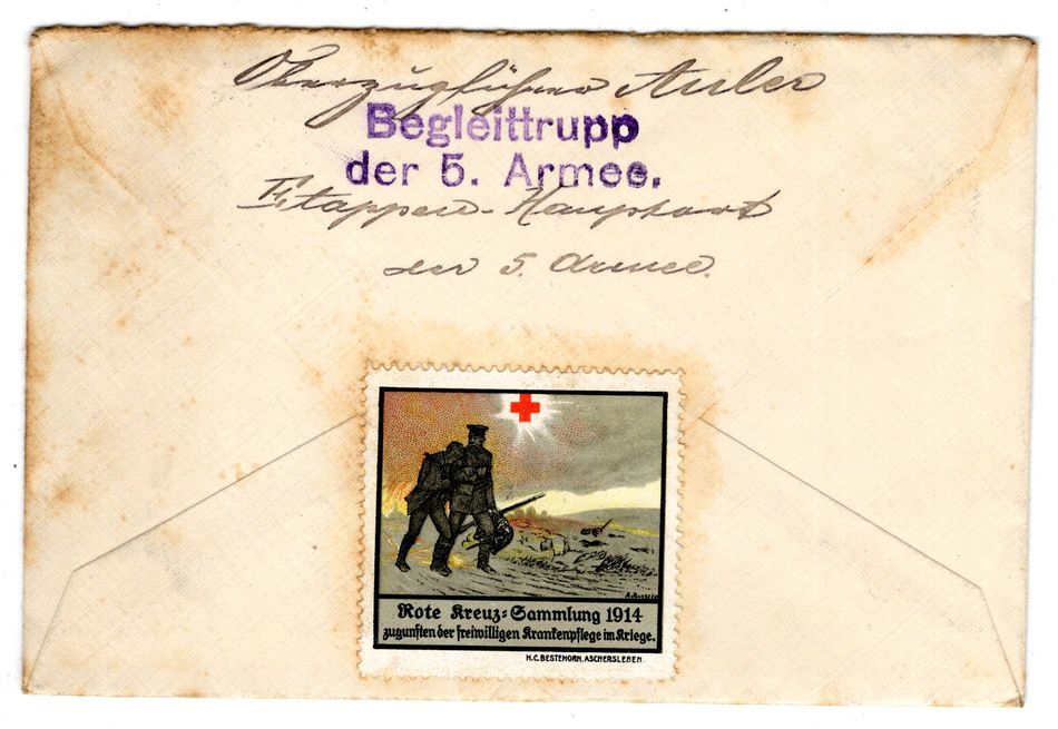 Dr-Germania 1914 Vignette To Rot-Kreuz-Sammlung As Closure (CA7877