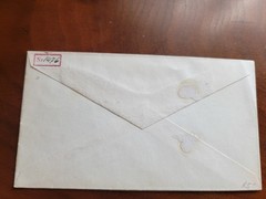 Ceylon four cents overprint five cents postage stamp on old cover