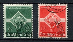 German Reich WW II : Wreath and Swastika set from 1935 – used