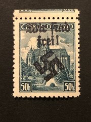 SUDETENLAND WWII-GERMAN OCC. Local ovpt (OSTRAU) 50 h. MNH /s2 #c25