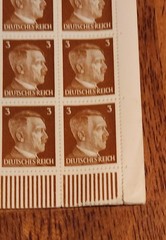 Lot of 1000 WWII Germany Hitler Stamps MNH – 10 Total Sheets 3 Pfennig