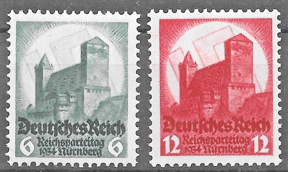Germany Reich – 1934 – Nuremburg Congress – Mi # 546-547 – MH *