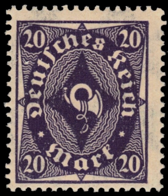 GERMANY 191 – Numeral and Post Horn „1923 Dark Violet“ (pc15194)