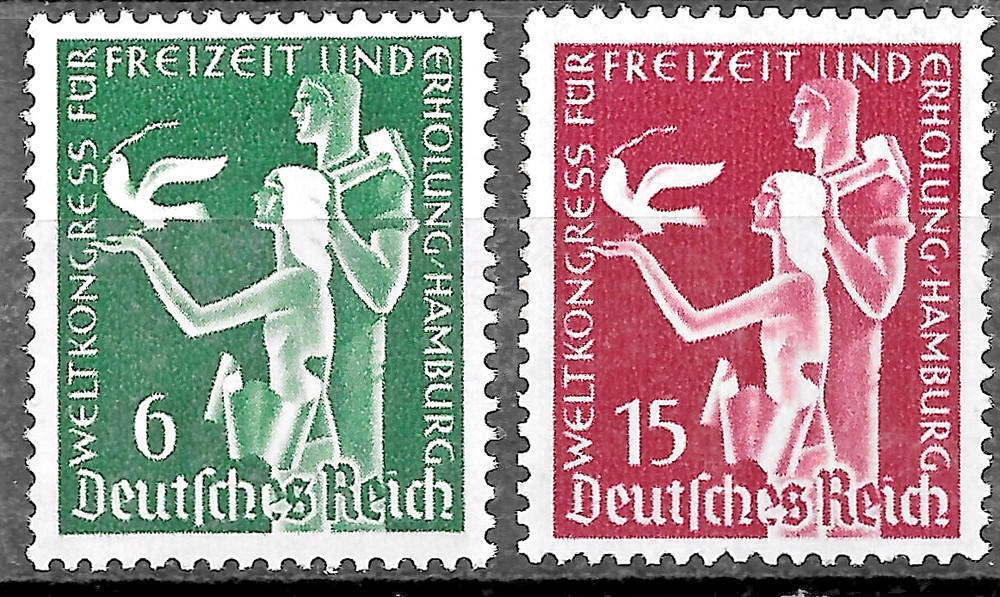 Germany Third Reich 1936 Mi# 622-623 World Congress for Leisure MNH **
