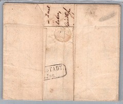 GERMANY 1858 BADEN POSTAL HISTORY LETTER ADDR WAIBSTADT & POSTMARK SINSHEIM