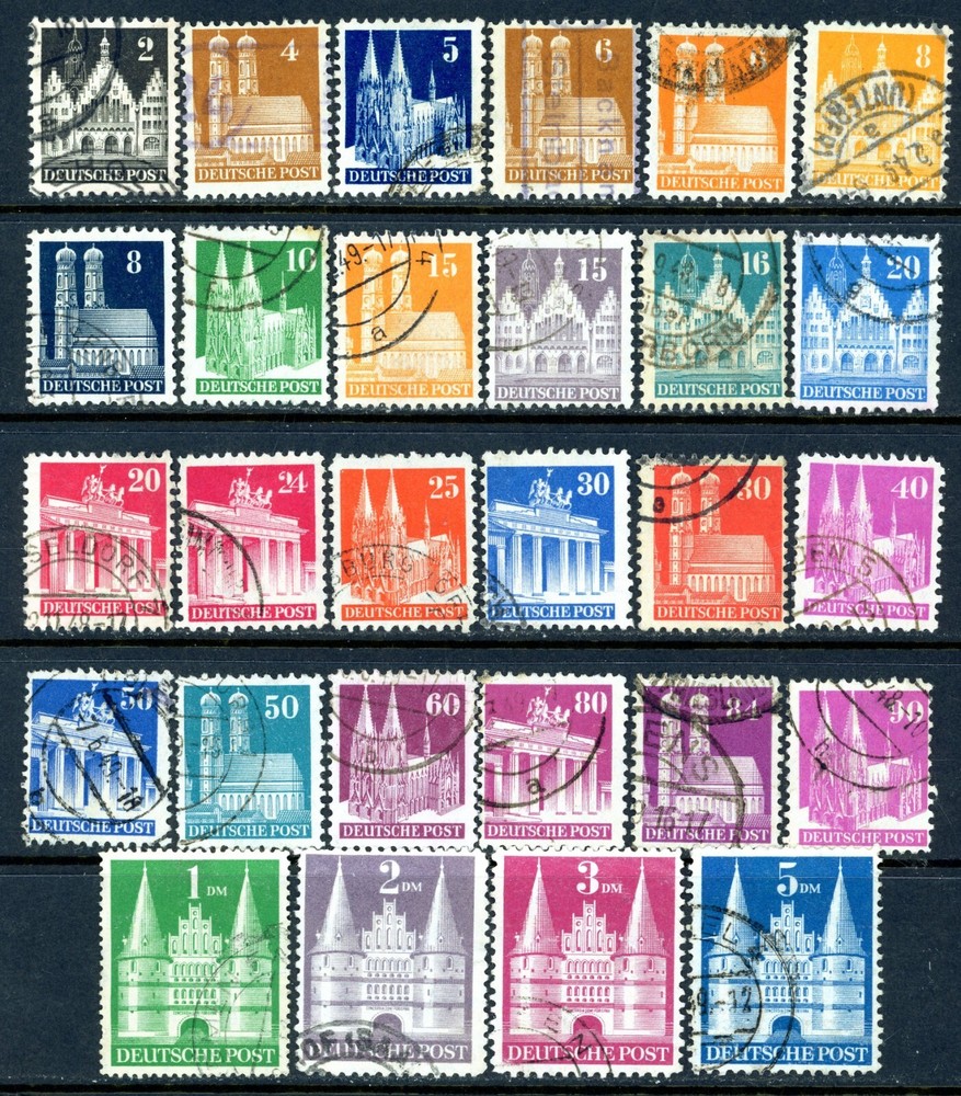 Stamps Germany, Scott # 634-661 used, complete set
