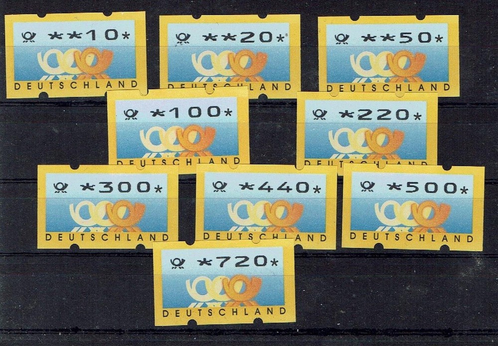 Federal Republic of Germany Vending Machine Stamps MiNr VS Set 3.3 MNH