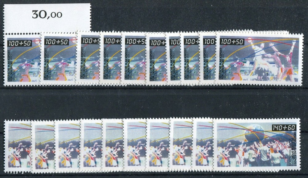10 Sets Sporthilfe BRD 1990 1449-1450 Postfrisch MNH Michel 70,00 €