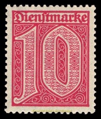 EBS Germany 1920 – Officials – Dienstmarken – Michel 23/33 – MNH** (short set)