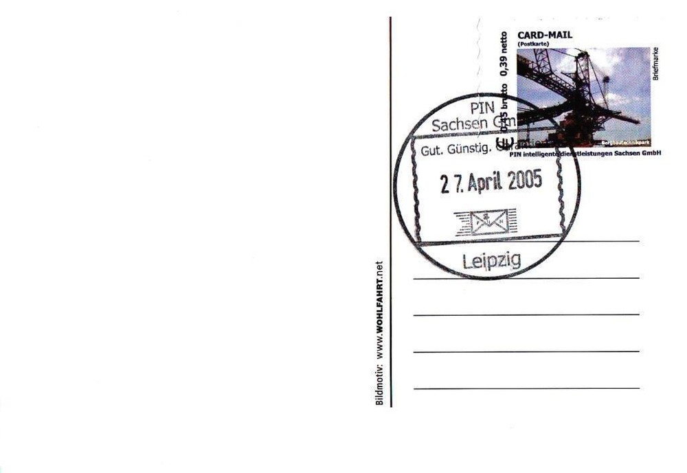 Pin Sachsen: MiNr. 1, „Neuseen Classics“, Special Document, Day Stamp