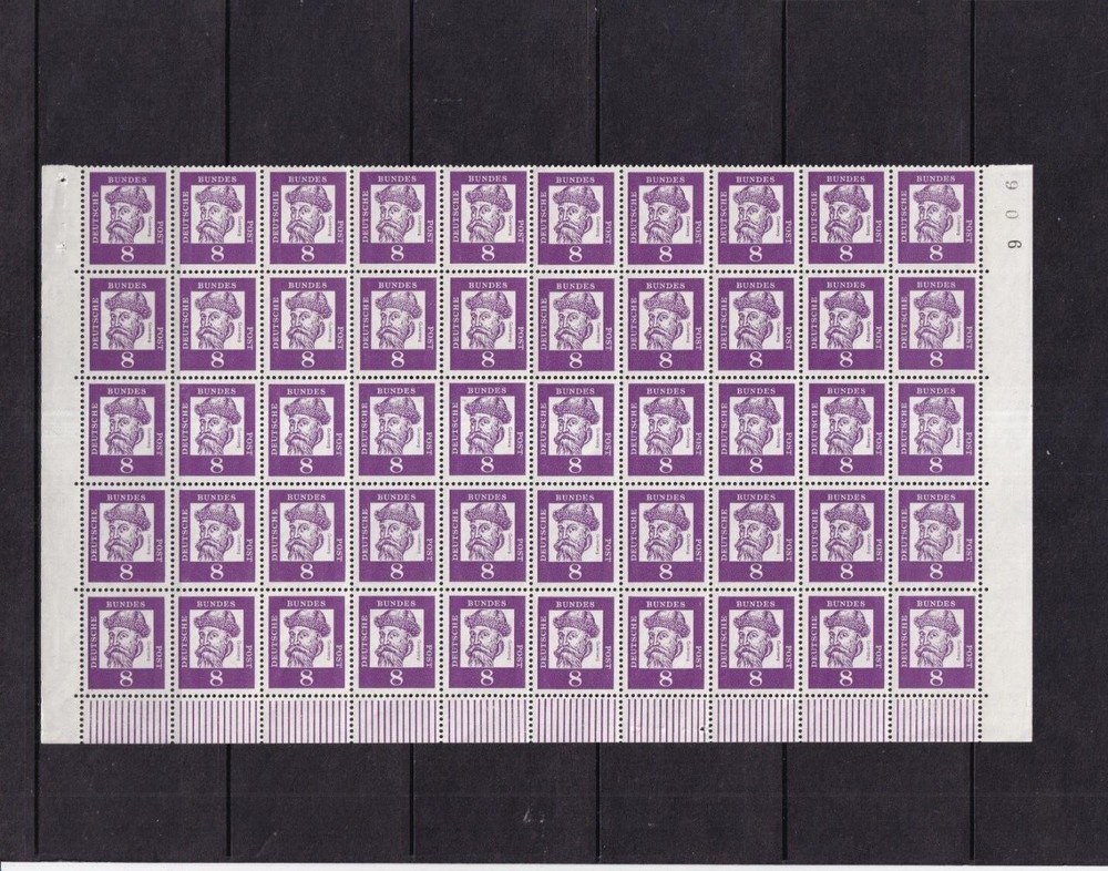 SA27i Germany 1961 Famous Germans, part of sheet.
