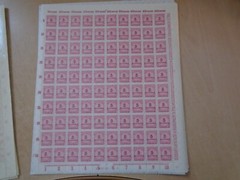 Germany – SG319 5M DM 1923 carmine. 10 x complete sheets of 100 stamps. MNH.