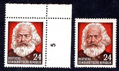 DDR GDR 1953 349IIYI,YII ** MNH FLAWLESS signed BPP 350€(N2341