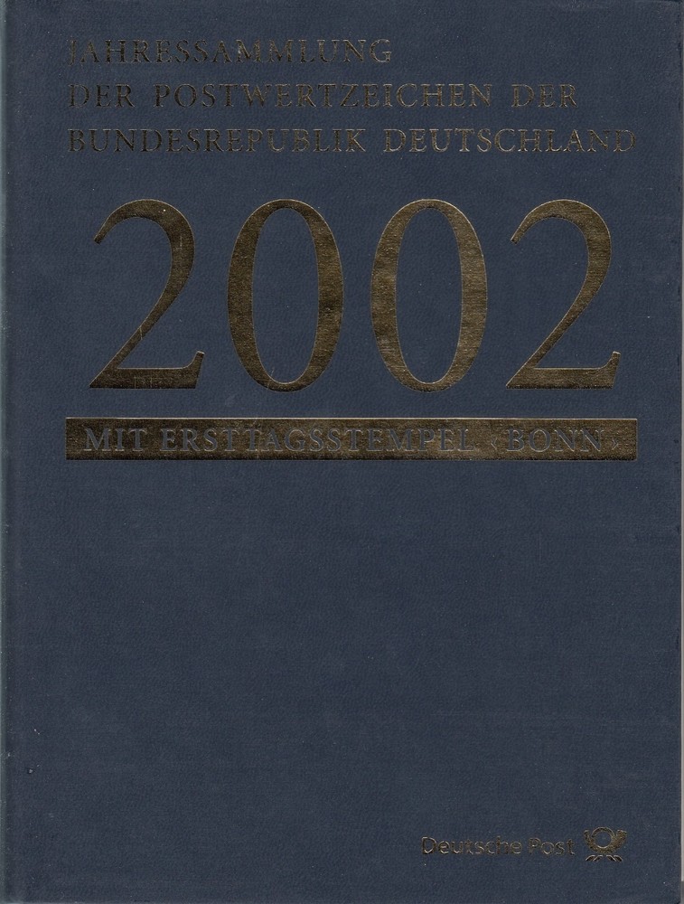 Federal annual collection 2002 with first day stamp Bonn canceled – complete