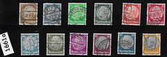 Stamps POSTMARKS Third Reich Germany President Hindenburg 1932-1936 #1661a