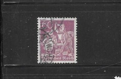 GERMANY GERMAN SC#144 1921 60PF IRON WORKER VERY FINE USED OLD VINTAGE STAMP