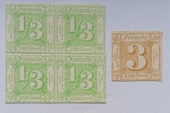 German States Northern District MNH Stamp 1/3 & 3 sgr scott 22-26