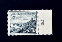 GERMANY Stamp – 1939 Charity Castle Semi Postal 4+3pfg MNG w/ Selvage r52