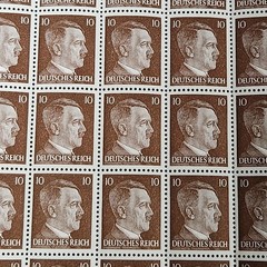 1941 10 Pfenning German Adolph Hitler Full Stamp Sheet WW2 Third Reich