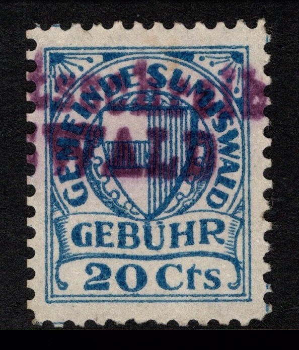 Germany S Wald 1900s 20c Local Revenue Used – S57351