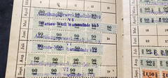 Post WW2 FDGB Members book w Revenue Stamps Free German Trade Union Federation