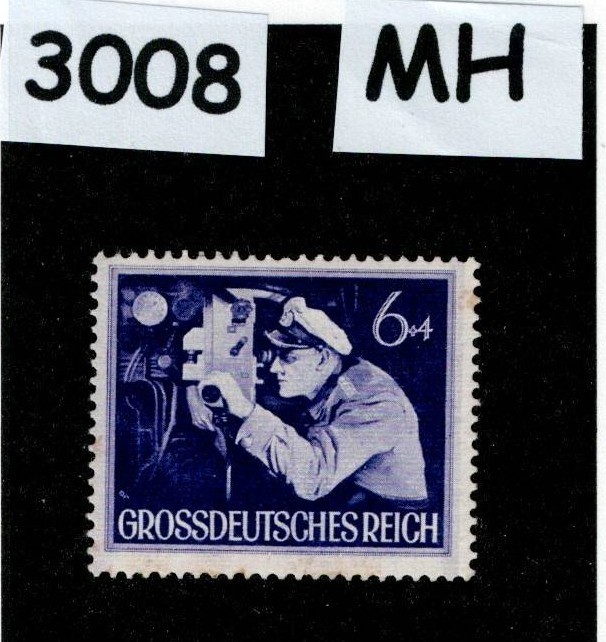 MH stamp B260 WWII 1944 Germany Third Reich Military U-Boat Captain #3008