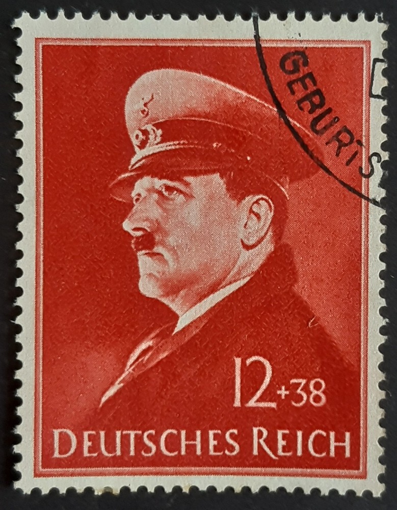 Germany Third Reich 1941 SG760 12pf + 38pf red, Hitler’s 52nd birthday, FU