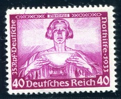 GERMANY 1933 507 ** MNH WAGNER but short CORNER TOOTH (Z4692