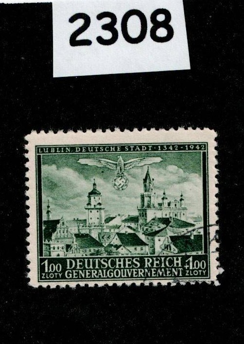 Used Stamp Sc NB18 General Government Warsaw Lublin Cracow Poland WWII #2308