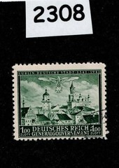 Used Stamp Sc NB18 General Government Warsaw Lublin Cracow Poland WWII #2308