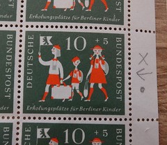 Bund No. 250-251 mint never hinged sheet set con plate error 250 II Michel €370