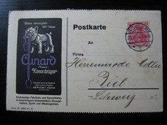 DEUTSCHES REICH 1914 Germania stamp on postcard w/ nice advertising!