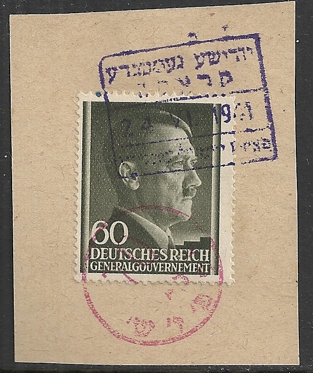 Generalgouvernment 1941 Jewish Community Cracow+Arrivalmark