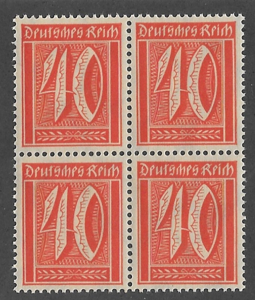 MNH block PF40 Scott #166 Germania Weimar German Republic 1921 – 1922 issue
