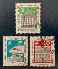 DDR Germany 1962 Used Leipzig Autumn Fair Mi 913-5 Scott 626-8 XF 39-1