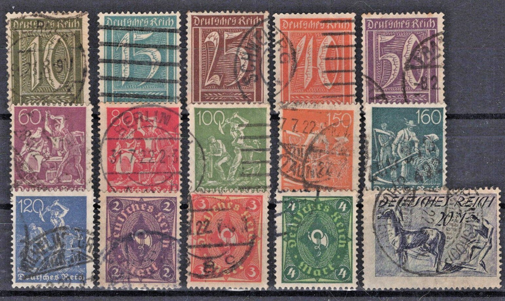 Germany 138\155 Used FVF 1921 Iron Workers Miners Farmers ZAYIX
