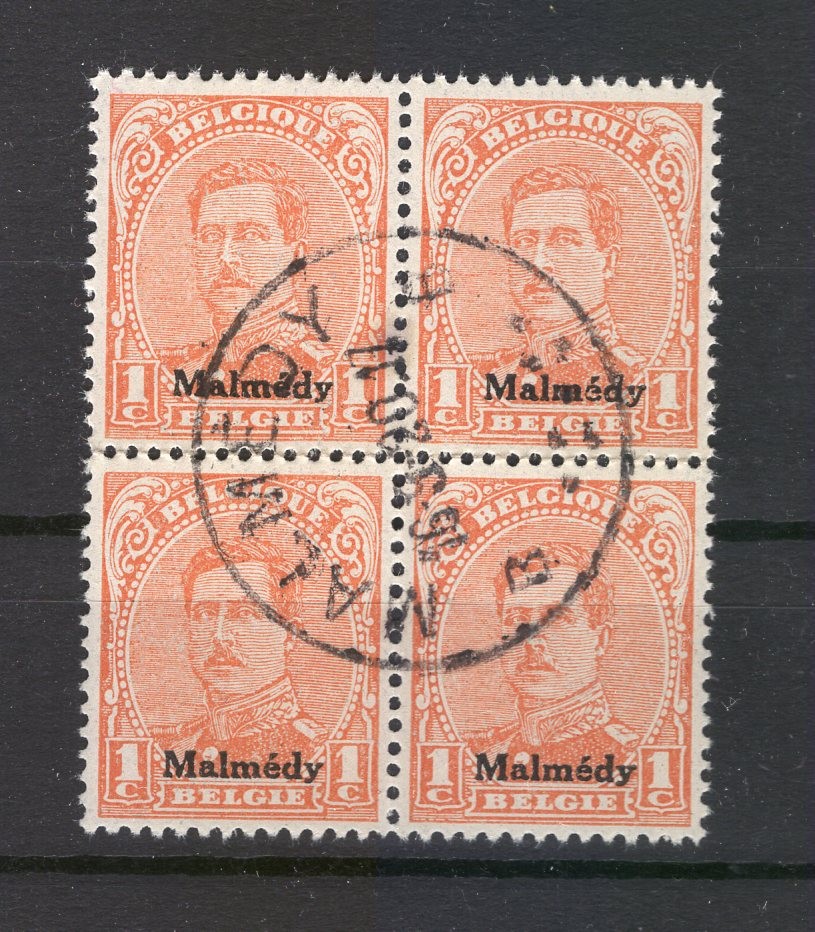 Malmedy 1 Block of Four Postmarked (y75664