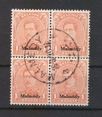 Malmedy 1 block of four stamped (y75664)