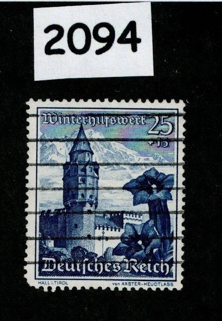 Used stamp Scott B130 1938 Winter relief Culture fund Germany #2094