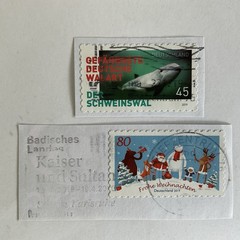 9 Germany stamps~2019-2020~Beethoven 250~Fontane~Christmas~Rhine River~porpoise
