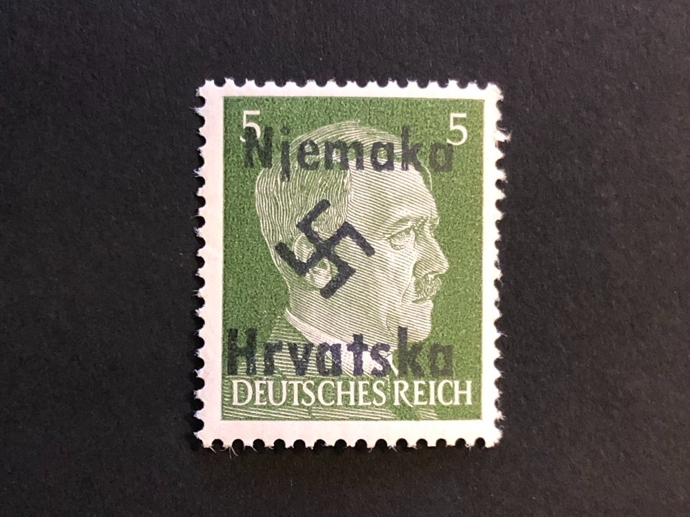 Germany WWII propaganda fantasy ovpt (CROATIA) 5 Rpf. MNH /s1 #c25